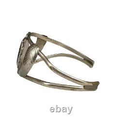 Antique Vintage Native Navajo Pawn Sterling Silver Turquoise Cuff Bracelet 19.4g
