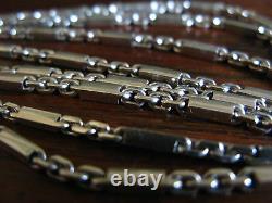 Antique Vintage Sterling Silver Super Long Necklace