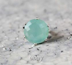 Aqua Chalcedony Gemstone Ring, Handmade Ring, 925Sterling Silver Ring, Gift For Her