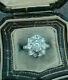 Art Deco Antique Engagement Wedding Ring 2ct Diamond Vintage 14k White Gold Over