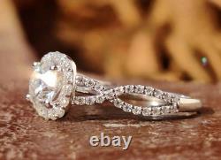 Art Deco Antique Vintage 2.60 Ct White Diamond Wedding Ring 925 Sterling Silver