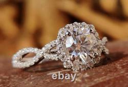 Art Deco Antique Vintage 2.60 Ct White Diamond Wedding Ring 925 Sterling Silver
