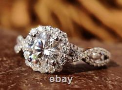 Art Deco Antique Vintage 2.60 Ct White Diamond Wedding Ring 925 Sterling Silver