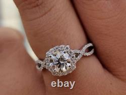 Art Deco Antique Vintage 2.60 Ct White Diamond Wedding Ring 925 Sterling Silver