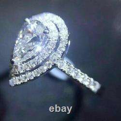 Art Deco Antique Vintage 2.80 Ct White Diamond Wedding Ring 925 Sterling Silver