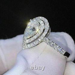 Art Deco Antique Vintage 2.80 Ct White Diamond Wedding Ring 925 Sterling Silver