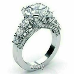 Art Deco Antique Vintage 3.30 Ct White Diamond Wedding Ring 925 Sterling Silver