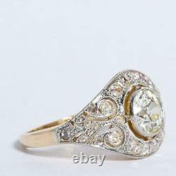 Art Deco Vintage 4.50ct Round Diamond 925 Sterling Silver Antique Wedding Ring