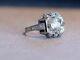 Art Deco Vintage Edwardian 2.05 Ct Diamond Engagement Ring In14k White Gold Over
