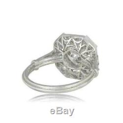 Art Deco Vintage Engagement Wedding Ring 2.3Ct Emerald Cut Diamond 14K Gold Over