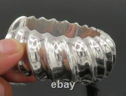 BAYANIHAN 925 Sterling Silver Vintage Shiny Fluted Cuff Bracelet BT8286