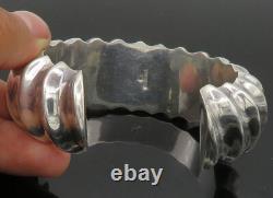 BAYANIHAN 925 Sterling Silver Vintage Shiny Fluted Cuff Bracelet BT8286
