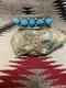 Beautiful Vintage Sterling Silver And Turquoise Cuff Braceletsigned