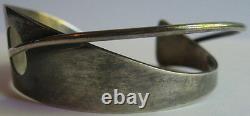 Bill Tendler Great Vintage Sterling Silver Modernist Cuff Bracelet