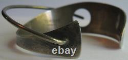 Bill Tendler Great Vintage Sterling Silver Modernist Cuff Bracelet