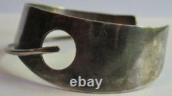 Bill Tendler Great Vintage Sterling Silver Modernist Cuff Bracelet