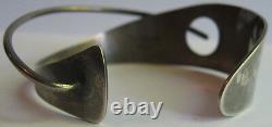 Bill Tendler Great Vintage Sterling Silver Modernist Cuff Bracelet