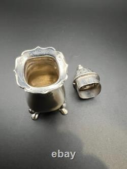 Birmingham 1953 Vintage Sterling Silver Pepper Shaker by William Suckling