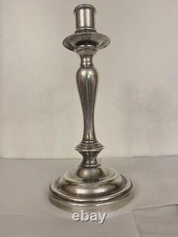 CHRISTOFLE French Sterling Silver Plated Vintage Candlestick ALBI Candle Holder