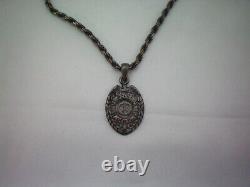COOL Vintage Pendant with Chain Police Department 925