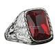 Calibrated Garnet Cushion Cut With 925 Sterling Silver Ring For Men #c224