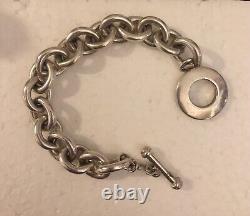 Carolee Heavy 60.35g Vtg Sterling Toggle Clasp Bracelet Marked 925 Reduced