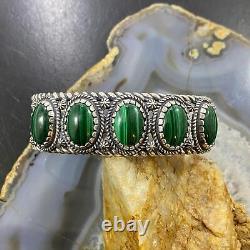 Carolyn Pollack Vintage Southwestern Style Sterling Malachite Bracelet For Women