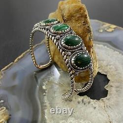 Carolyn Pollack Vintage Southwestern Style Sterling Malachite Bracelet For Women