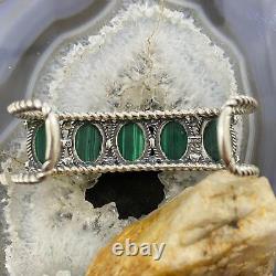 Carolyn Pollack Vintage Southwestern Style Sterling Malachite Bracelet For Women