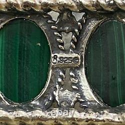 Carolyn Pollack Vintage Southwestern Style Sterling Malachite Bracelet For Women