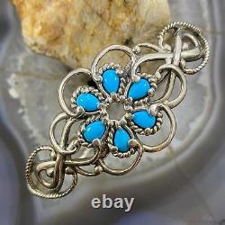 Carolyn Pollack Vintage Southwestern Style Sterling Turquoise Floral Bracelet