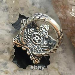 Carolyn Pollack Vintage Sterling Silver Star Shape American Flag Ring For Women