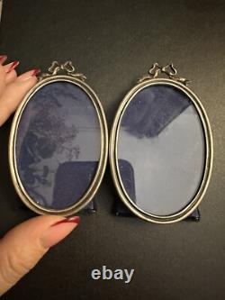 Cartier Vintage Oval 925 Sterling Silver Picture Frames 75cm