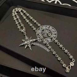 Chrome Hearts Vintage Cross Pendant 925 Sterling Silver Necklace