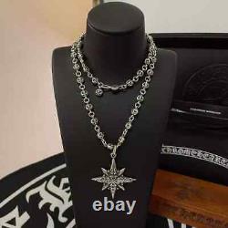 Chrome Hearts Vintage Cross Pendant 925 Sterling Silver Necklace