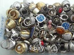 D 100 Gram Assorted Sterling 925 Silver Ring Lot Wholesale Resale Vintage-now