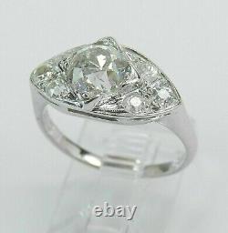 Dainty Vintage Style 2 CT Round Moissanite Engagement Ring 925 Sterling Silver