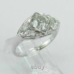 Dainty Vintage Style 2 CT Round Moissanite Engagement Ring 925 Sterling Silver