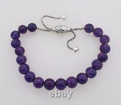 David Yurman. 925 Sterling Silver Spiritual Beads Amethyst Bracelet Vintage