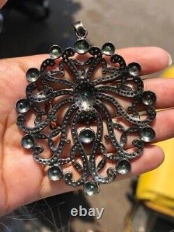 Deliciated Floral Pendant 925 Sterling Silver Vintage Style Jewellery For Gift