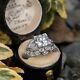 Edwardian Vintage Antique Engagement Wedding Ring 2 Ct Diamond 14k White Gold Fn