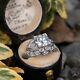 Edwardian Vintage Antique Engagement Wedding Ring 925 Silver Ring 2.5 Ct Diamond