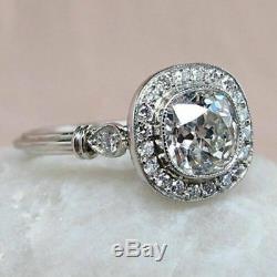 Engagement Vintage Art Deco Ring 14k Gold Over 3 Ct Diamond Antique Wedding Ring
