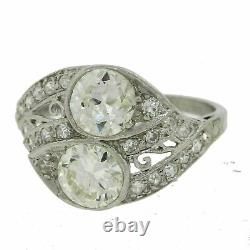 Engagement & Wedding Ring 14K White Gold Over 2Ct Round Cut Simulated Diamond