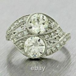 Engagement & Wedding Ring 14K White Gold Over 2Ct Round Cut Simulated Diamond