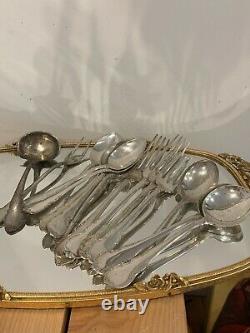 Estate 1 Pound Vintage Lunt Sterling Silver 925 Flatware Silverware 15 Pieces