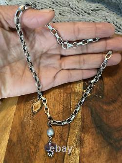 Estate Find! Vintage Sterling Silver Chain Pendant 16 Necklace