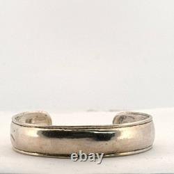Estate Sterling Silver 925 Cuff Bracelet 6 Wide Band Classic Vintage 29.3g