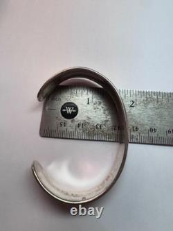 Estate Sterling Silver 925 Cuff Bracelet 6 Wide Band Classic Vintage 29.3g