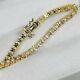 Estate Vintage 14k Yellow Gold Over 8 Ct Ladies Diamond Tennis Bracelet 7.5 Inch